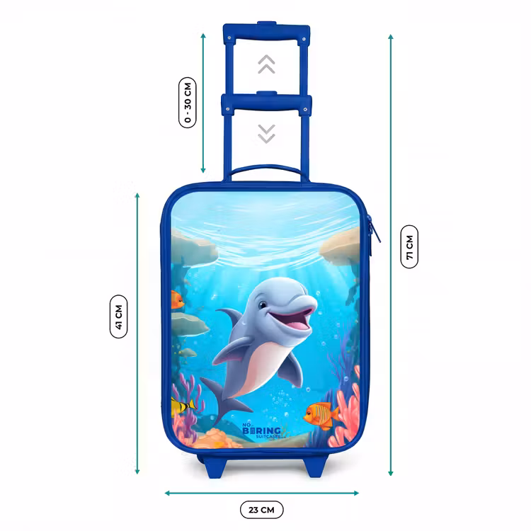 Kinderkoffer Blau - Delfin mit tropischen Fischen und Korallen — 7