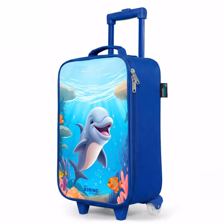 Kinderkoffer Blau - Delfin mit tropischen Fischen und Korallen — 8
