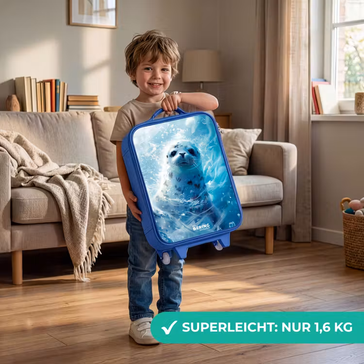Kinderkoffer Blau - Robbenjunges im klaren blauen Wasser — 3