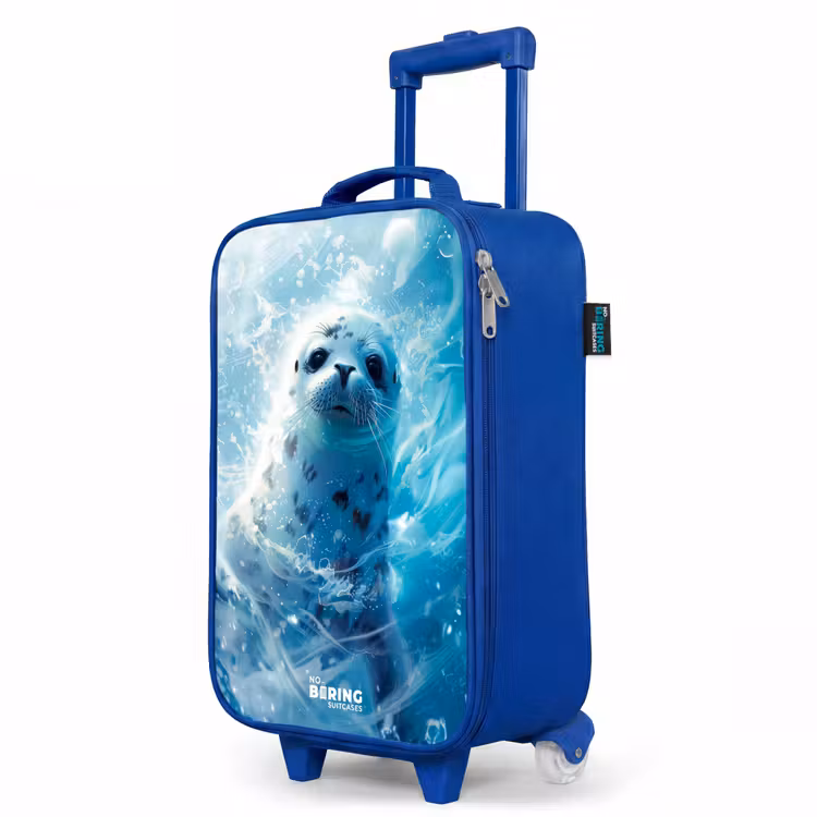 Kinderkoffer Blau - Robbenjunges im klaren blauen Wasser — 8