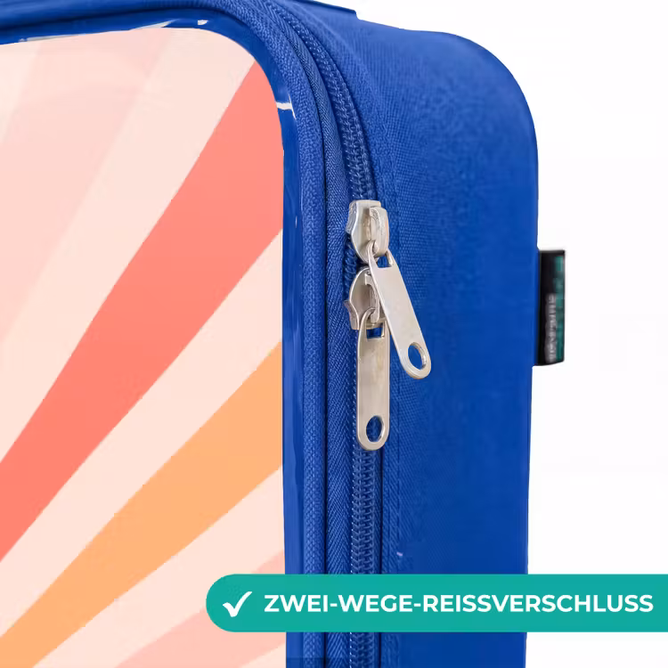 Kinderkoffer Blau - Runde Sonne mit Gesicht — 5