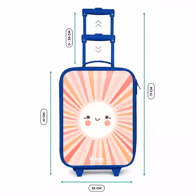 Kinderkoffer Blau - Runde Sonne mit Gesicht — 7