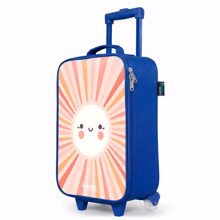 Kinderkoffer Blau - Runde Sonne mit Gesicht — 8