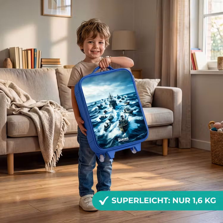 Kinderkoffer Blau - Schiffe auf dem Meer — 3