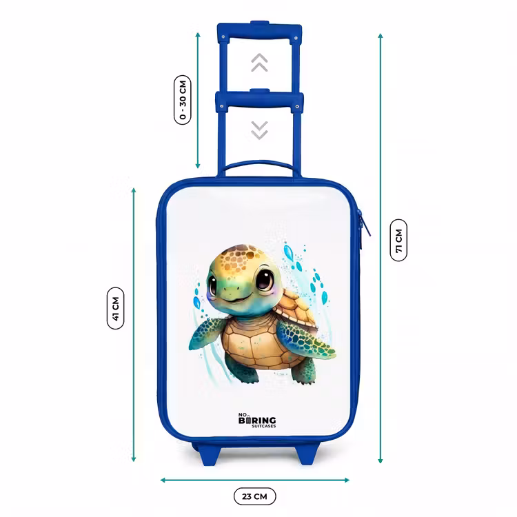 Kinderkoffer Blau - Schildkröte - Wasserfarben - Tiere — 7