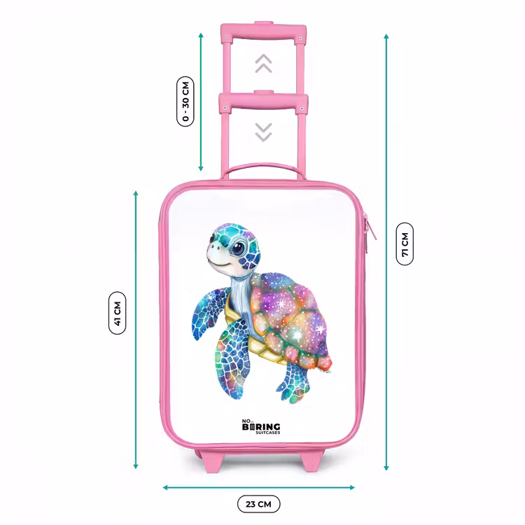 Kinderkoffer Rosa - Bunte Schildkröte als Mosaik — 7