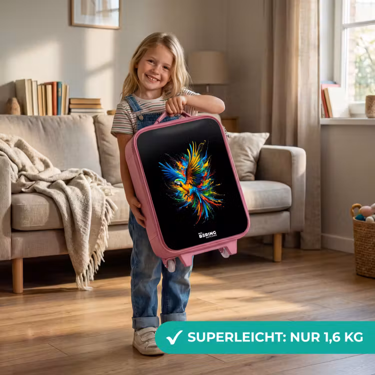 Kinderkoffer Rosa - Bunter Papagei — 3