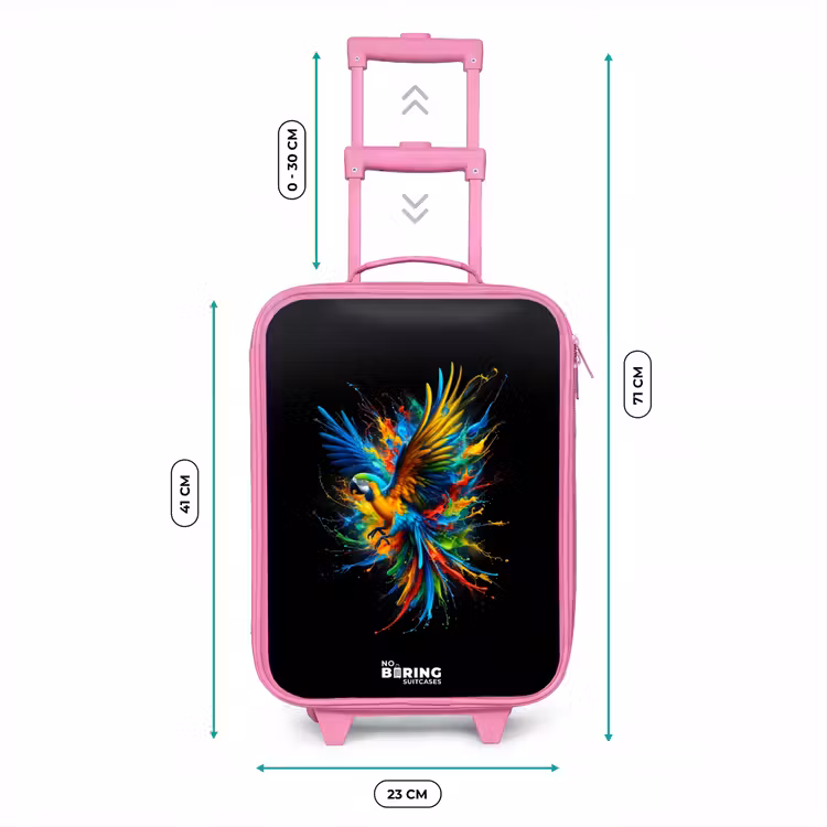 Kinderkoffer Rosa - Bunter Papagei — 7