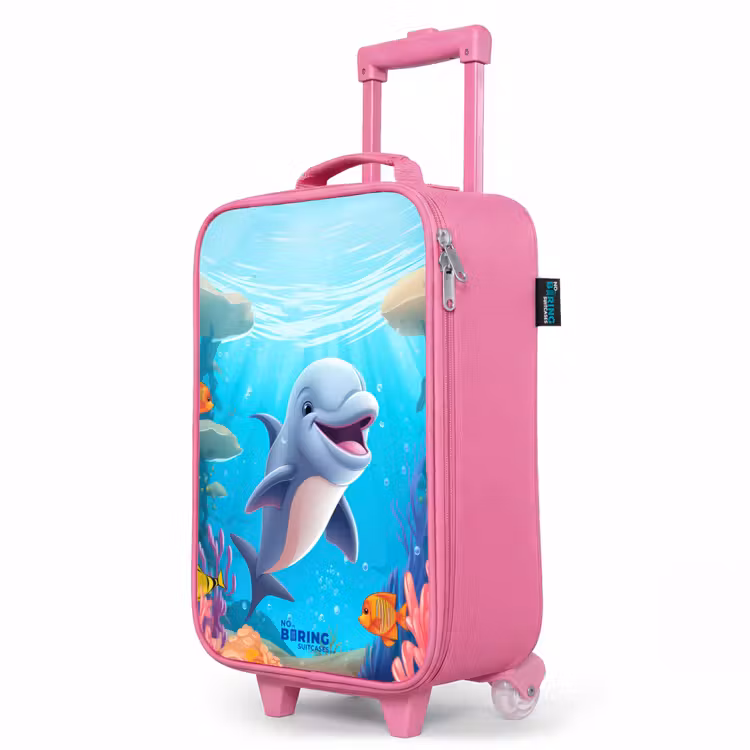 Kinderkoffer Rosa - Delfin mit tropischen Fischen und Korallen — 8