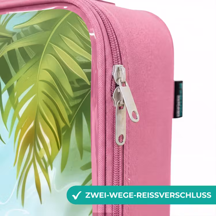 Kinderkoffer Rosa - Krokodil mit Sonnenbrille entspannt am Strand — 5