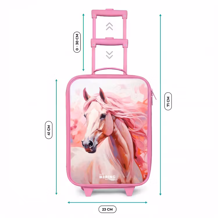 Kinderkoffer Rosa - Pastellrosa Pferd — 7