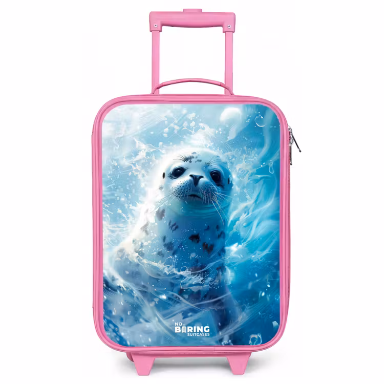 Kinderkoffer Rosa - Robbenjunges im klaren blauen Wasser — 1