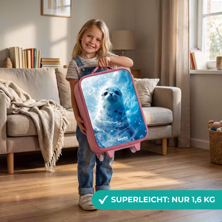 Kinderkoffer Rosa - Robbenjunges im klaren blauen Wasser — 3