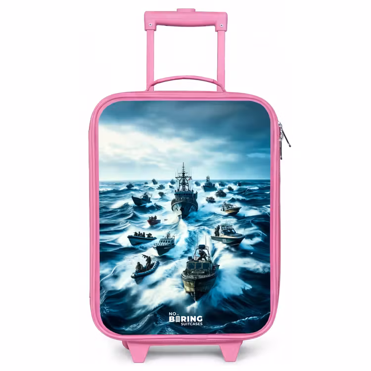 Kinderkoffer Rosa - Schiffe auf dem Meer — 1