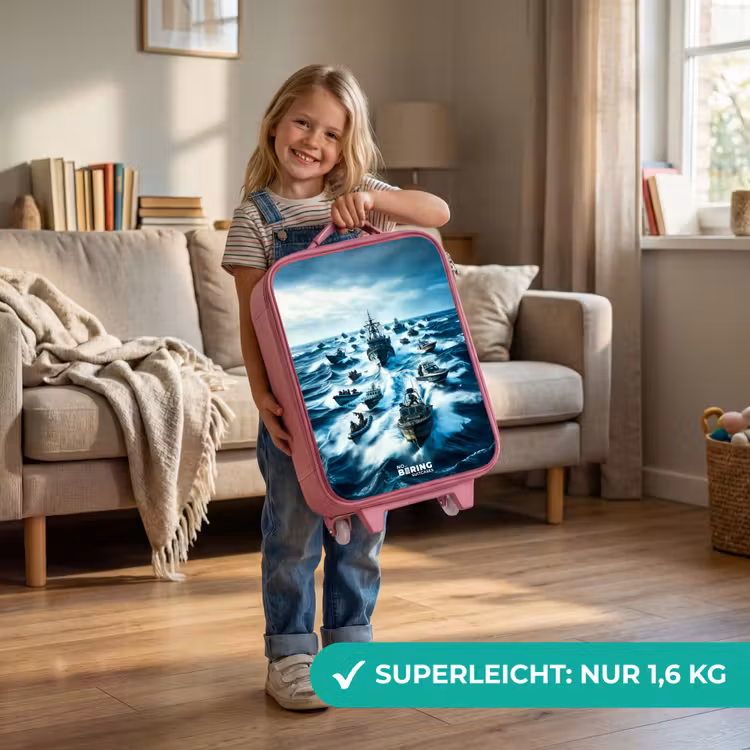 Kinderkoffer Rosa - Schiffe auf dem Meer — 3