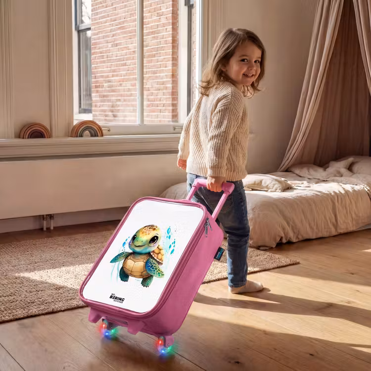 Kinderkoffer Rosa - Schildkröte - Wasserfarben - Tiere — 2