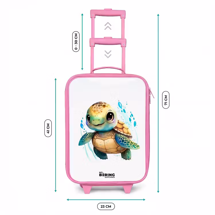 Kinderkoffer Rosa - Schildkröte - Wasserfarben - Tiere — 7