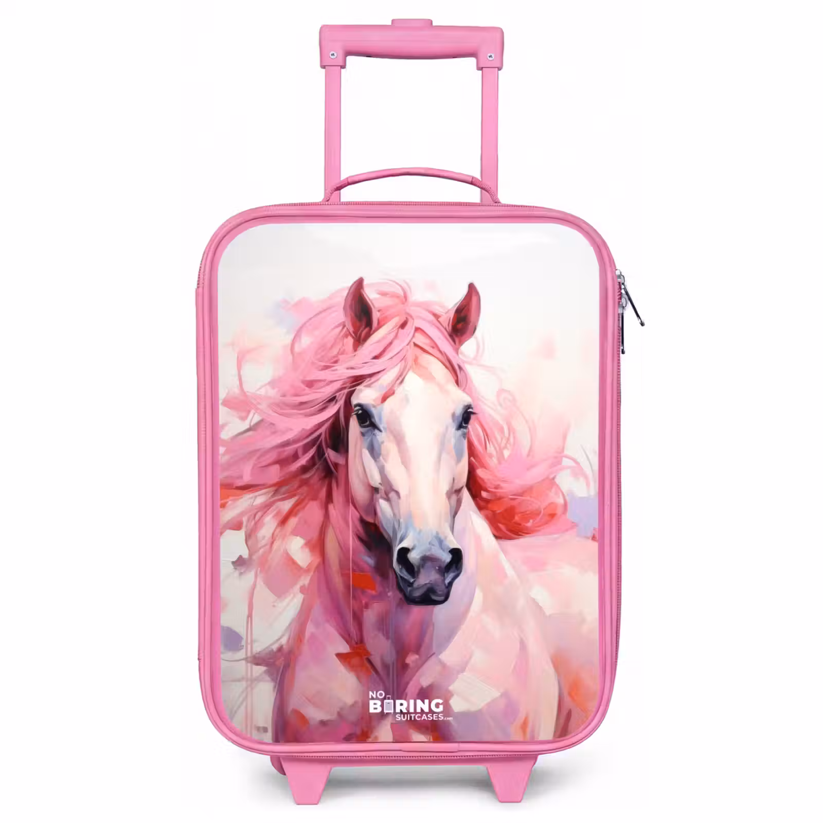 Kinderkoffer Rosa - Pferd in rosa Pastelltönen — 1