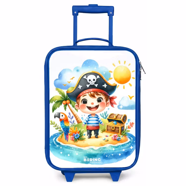 Kinderkoffer Blau - Pirat auf einer Insel — 1