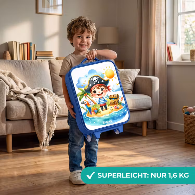 Kinderkoffer Blau - Pirat auf einer Insel — 3
