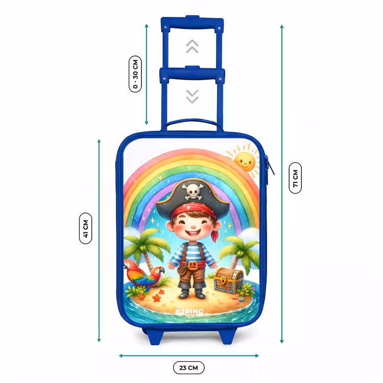 Kinderkoffer Blau - Pirat auf einer Insel mit Schatz — 7