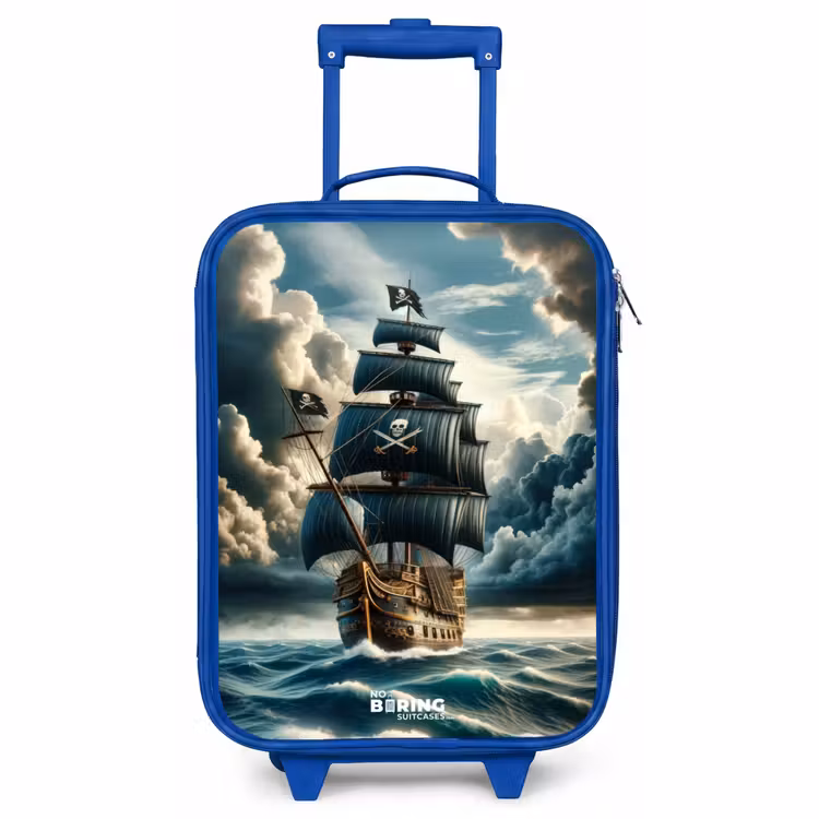Kinderkoffer Blau - Piratenschiff auf tosender See — 1