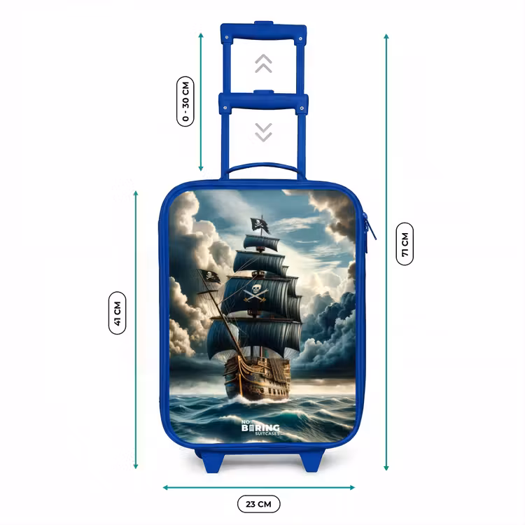 Kinderkoffer Blau - Piratenschiff auf tosender See — 7