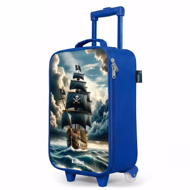 Kinderkoffer Blau - Piratenschiff auf tosender See — 8