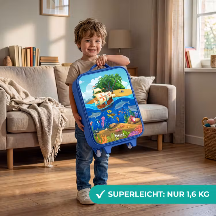 Kinderkoffer Blau - Segelschiff auf dem Ozean — 3