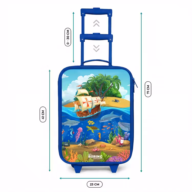 Kinderkoffer Blau - Segelschiff auf dem Ozean — 7
