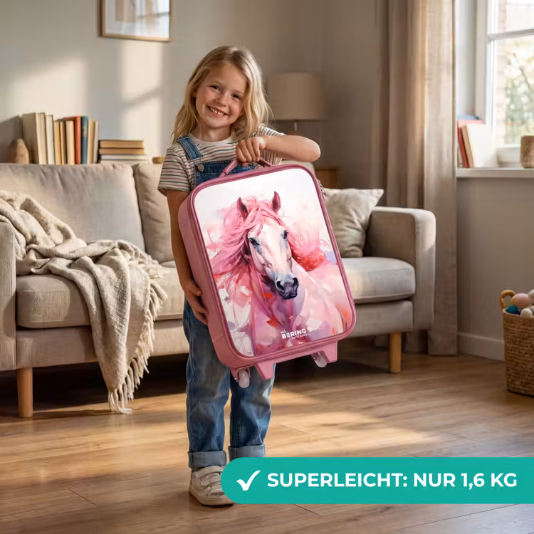 Kinderkoffer Rosa - Pferd in rosa Pastelltönen — 3