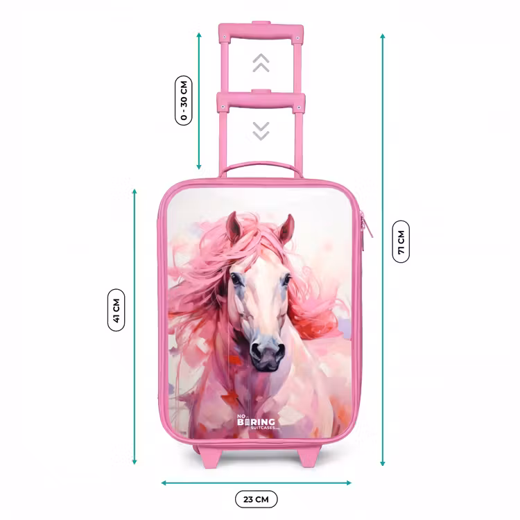Kinderkoffer Rosa - Pferd in rosa Pastelltönen — 7