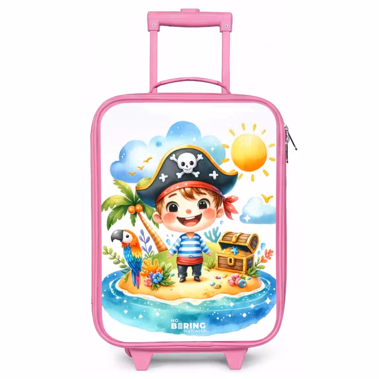 Kinderkoffer Rosa - Pirat auf einer Insel — 1