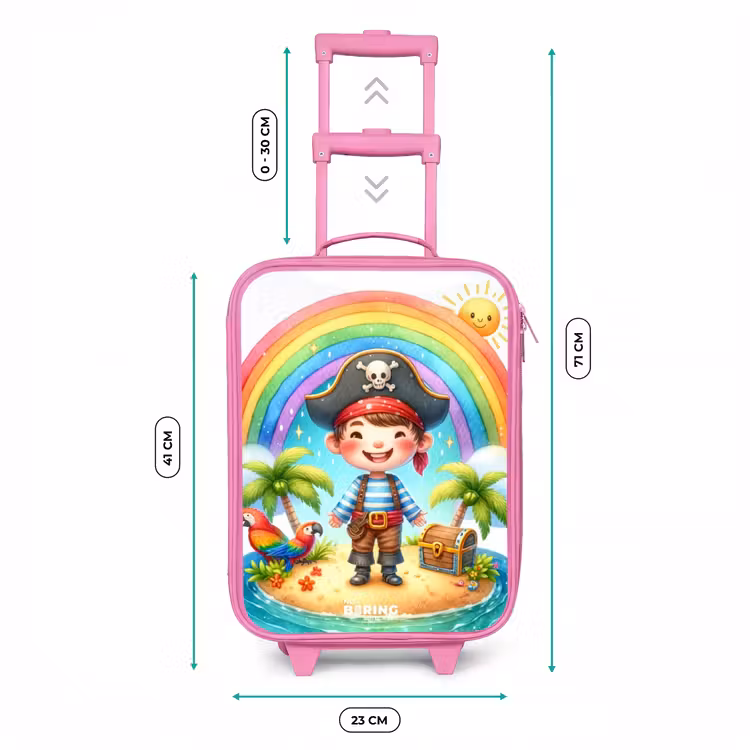 Kinderkoffer Rosa - Pirat auf einer Insel mit Schatz — 7