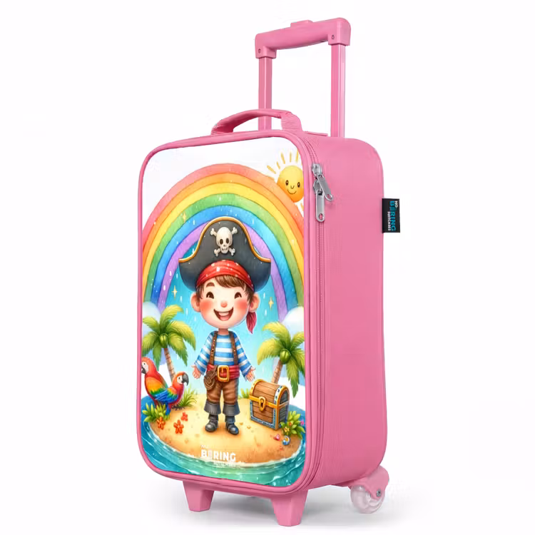 Kinderkoffer Rosa - Pirat auf einer Insel mit Schatz — 8