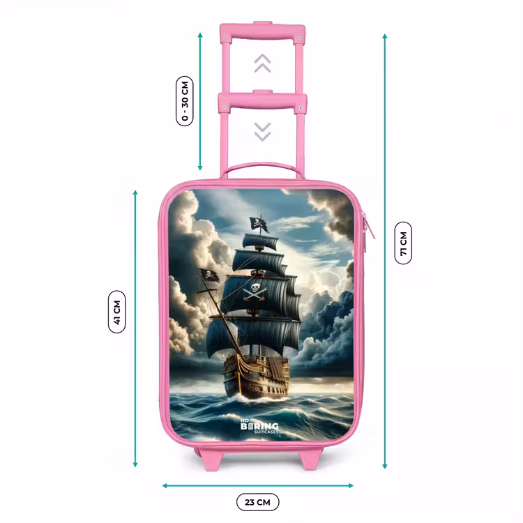 Kinderkoffer Rosa - Piratenschiff auf tosender See — 7
