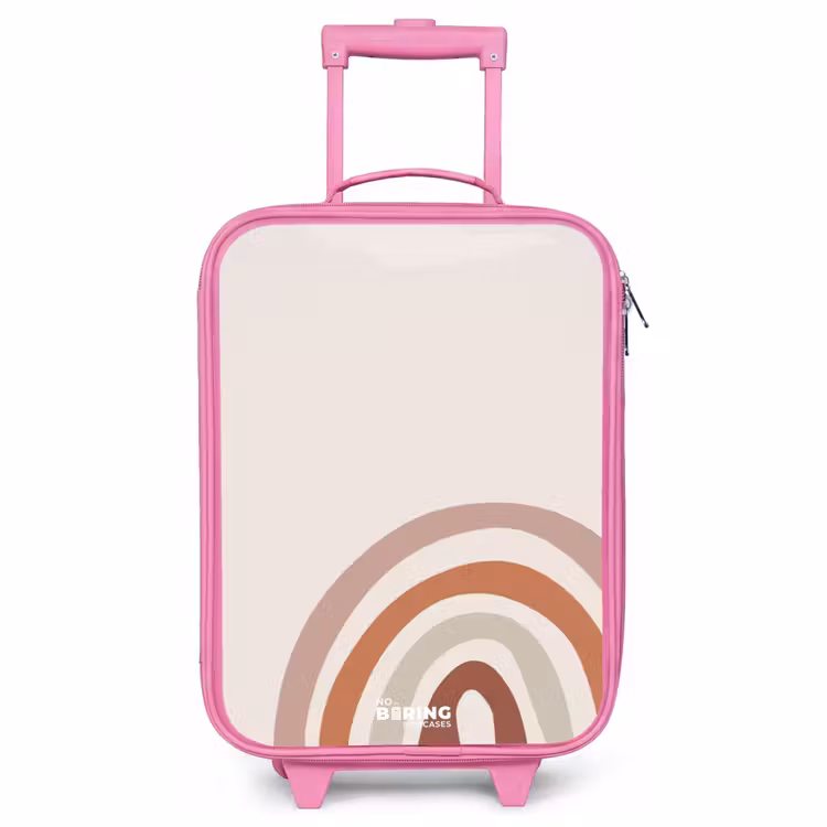 Kinderkoffer Rosa - Roher Regenbogen natürlich — 1