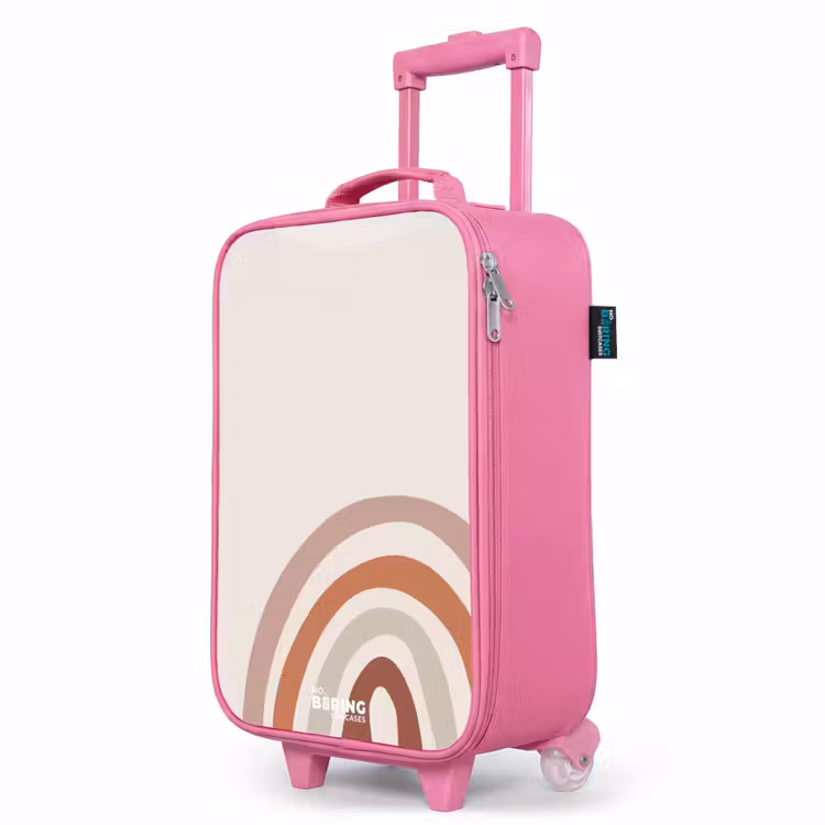 Kinderkoffer Rosa - Roher Regenbogen natürlich — 8