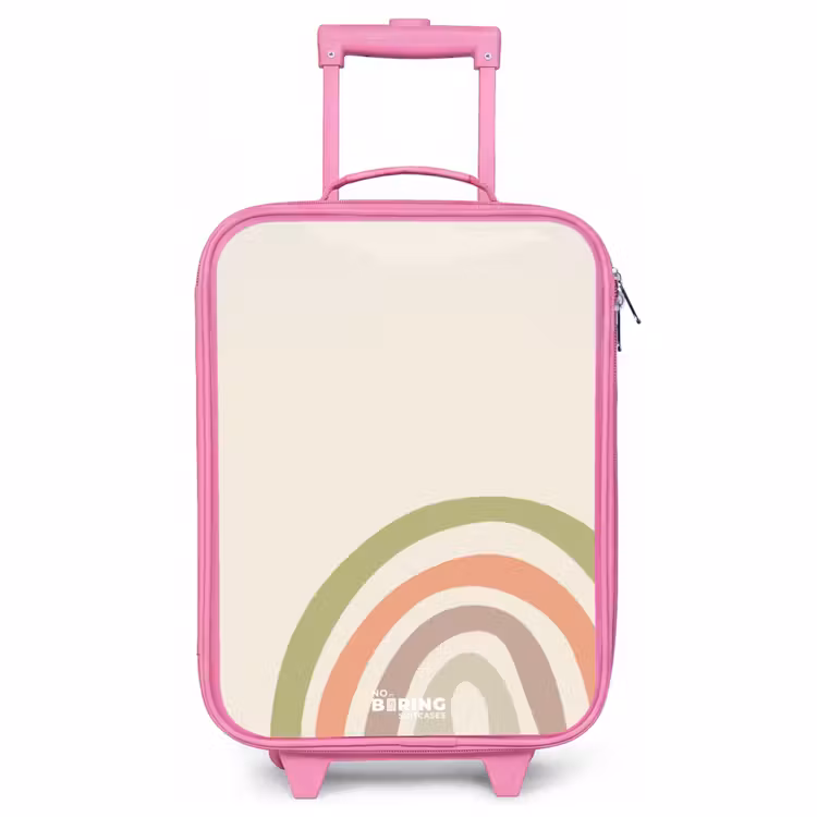 Kinderkoffer Rosa - Rohes Regenbogenpastell — 1