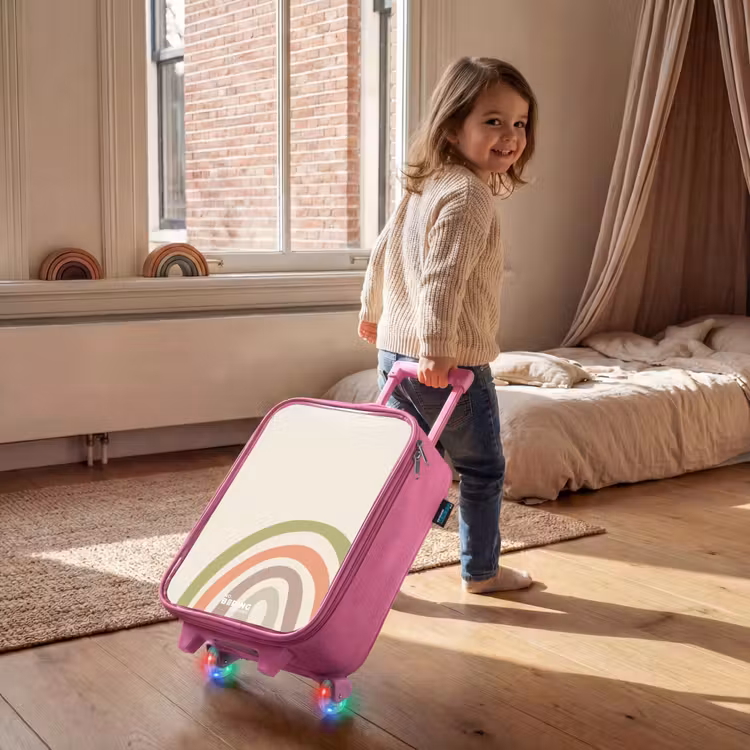 Kinderkoffer Rosa - Rohes Regenbogenpastell — 2