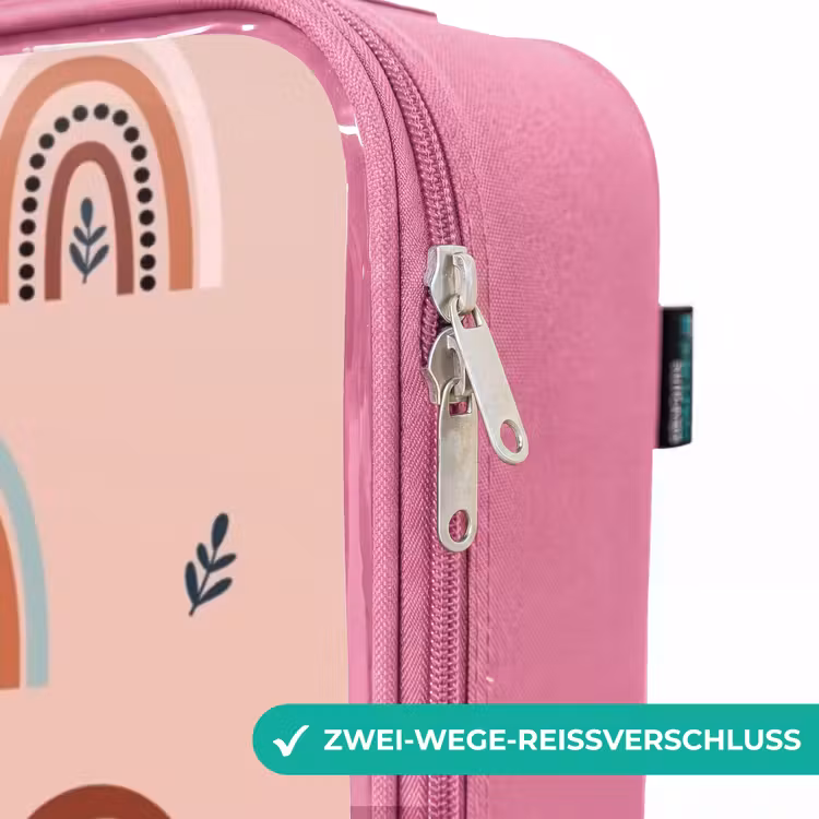 Kinderkoffer Rosa - Rosa Regenbögen Muster — 5