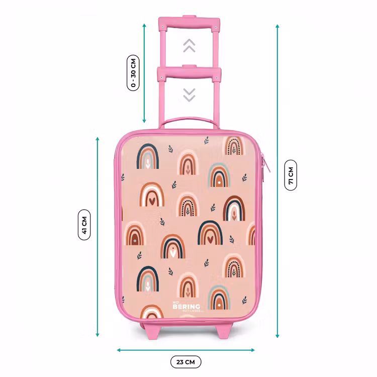 Kinderkoffer Rosa - Rosa Regenbögen Muster — 7