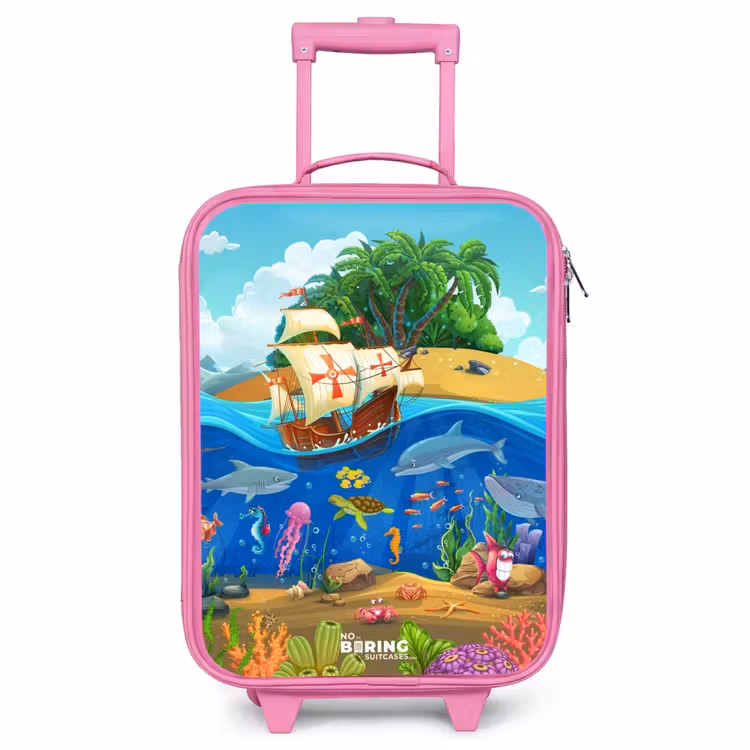 Kinderkoffer Rosa - Segelschiff auf dem Ozean — 1