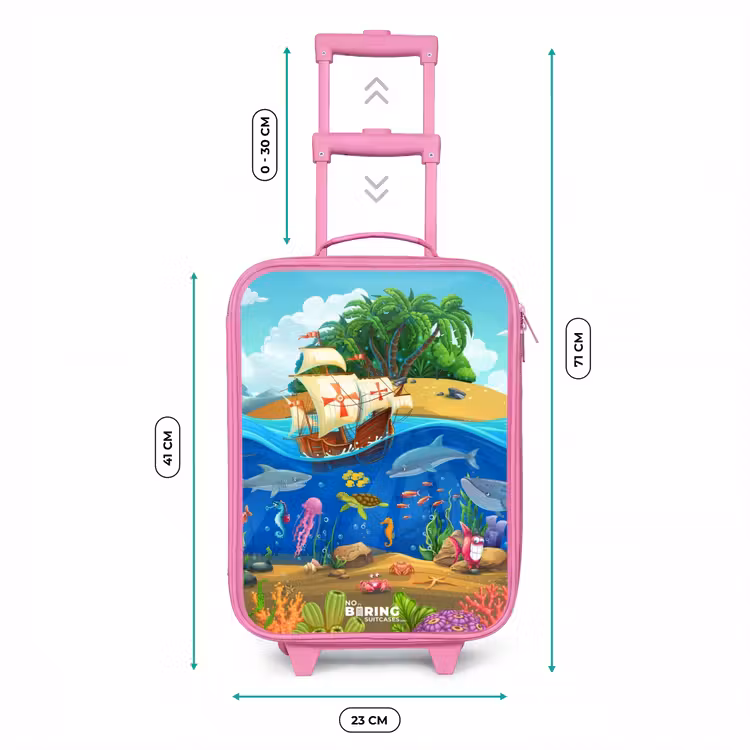 Kinderkoffer Rosa - Segelschiff auf dem Ozean — 7