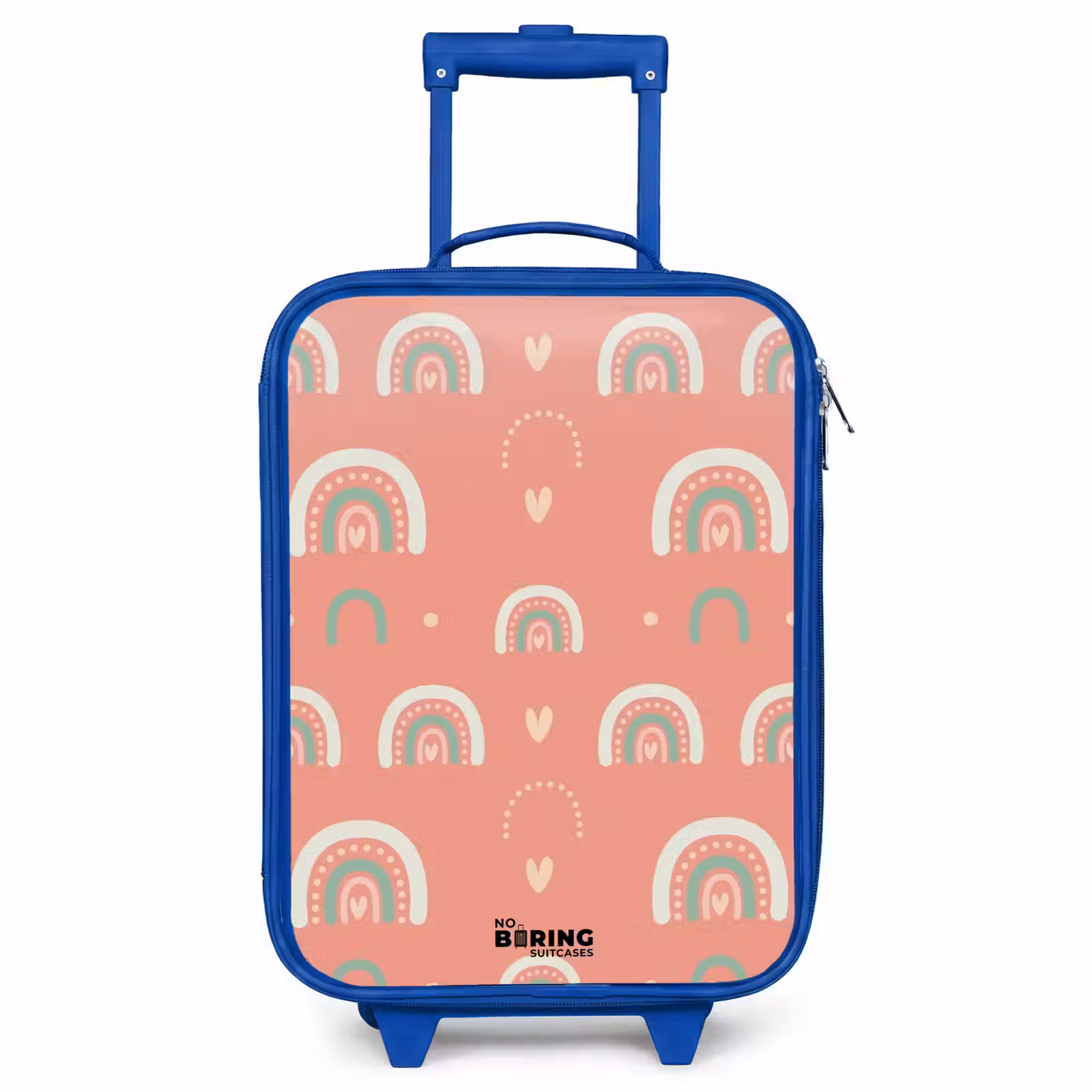 Kinderkoffer Blau - Korallenfarbene Bögen — 1