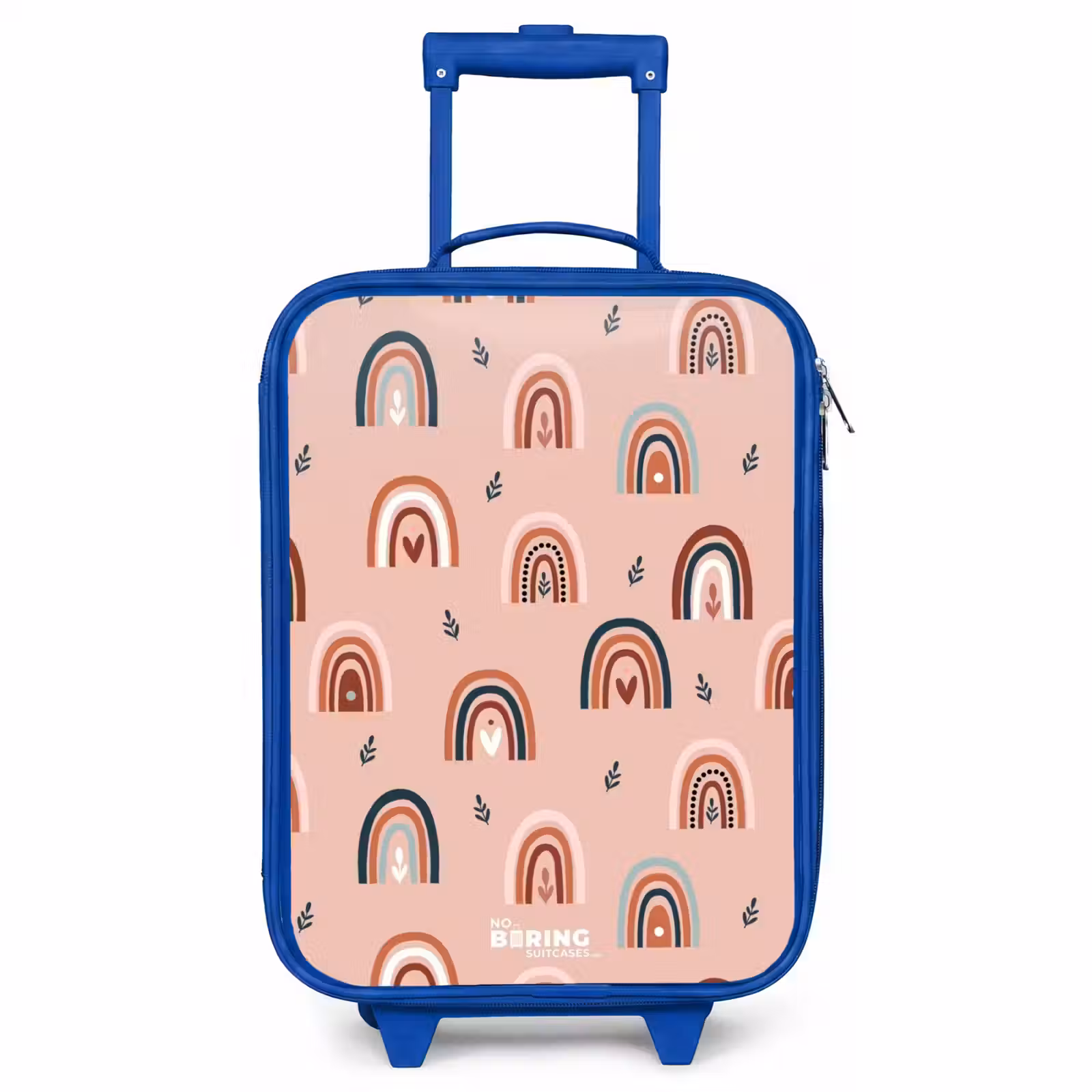 Kinderkoffer Blau - Rosa Regenbögen Muster — 1