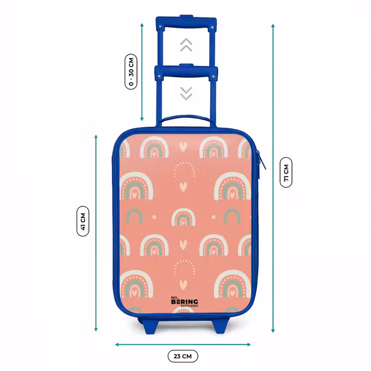 Kinderkoffer Blau - Korallenfarbene Bögen — 7