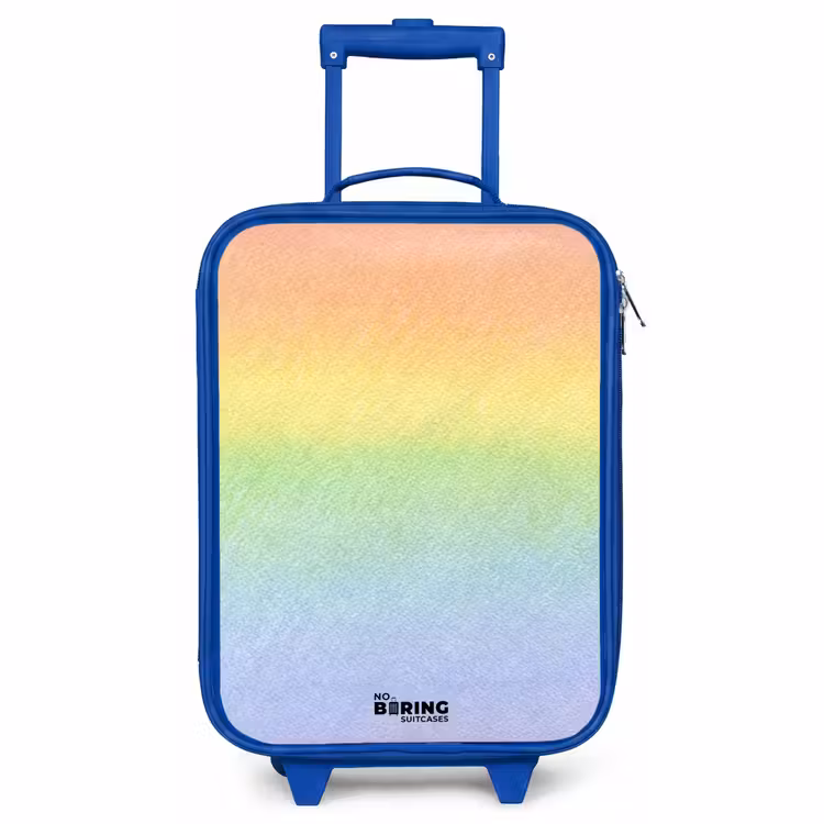 Kinderkoffer Blau - Pastellkreide Regenbogen — 1