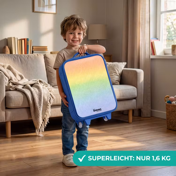 Kinderkoffer Blau - Pastellkreide Regenbogen — 3