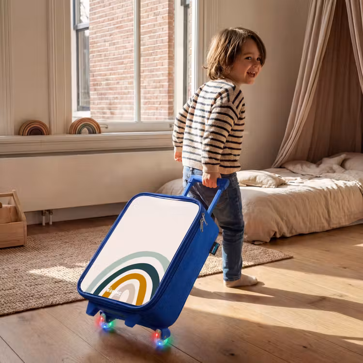 Kinderkoffer Blau - Rohes Regenbogen-Aqua — 2